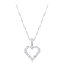 Colar Heart Silhouette Ouro Branco e Diamantes imagem 1
