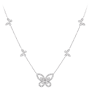 Colar Butterfly Silhouette Ouro Branco e Diamantes imagem 1
