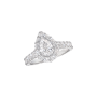 Anel Solitário Icon Pêra Ouro Branco e Diamantes imagem 1