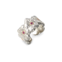 Anel Blossoms em Prata e Safiras Rosa