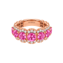 Anel Ouro Rosa, Diamantes E Safiras Rosa image 1
