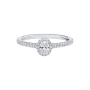 Anel Solitário Oval Halo Ouro Branco 0.60ct