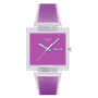 Relógio Swatch mulher Roxo Quadrado Data