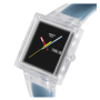 Relógio Swatch homem Preto e Azul Quadrado Data