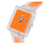 Relógio Swatch homem Laranja Quadrado  Data